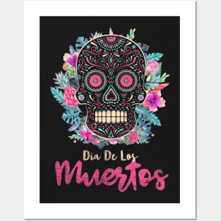 Dia de Los Muertos Sugar Skull Posters and Art